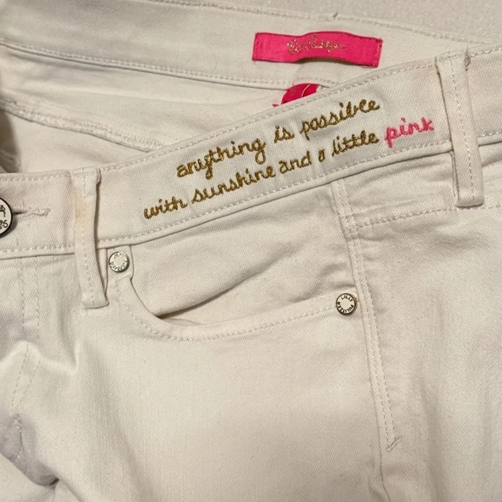 Lilly Pulitzer South Ocean Jeans Sz 2 Frayed Raw Hem Preppy‎ Y2K